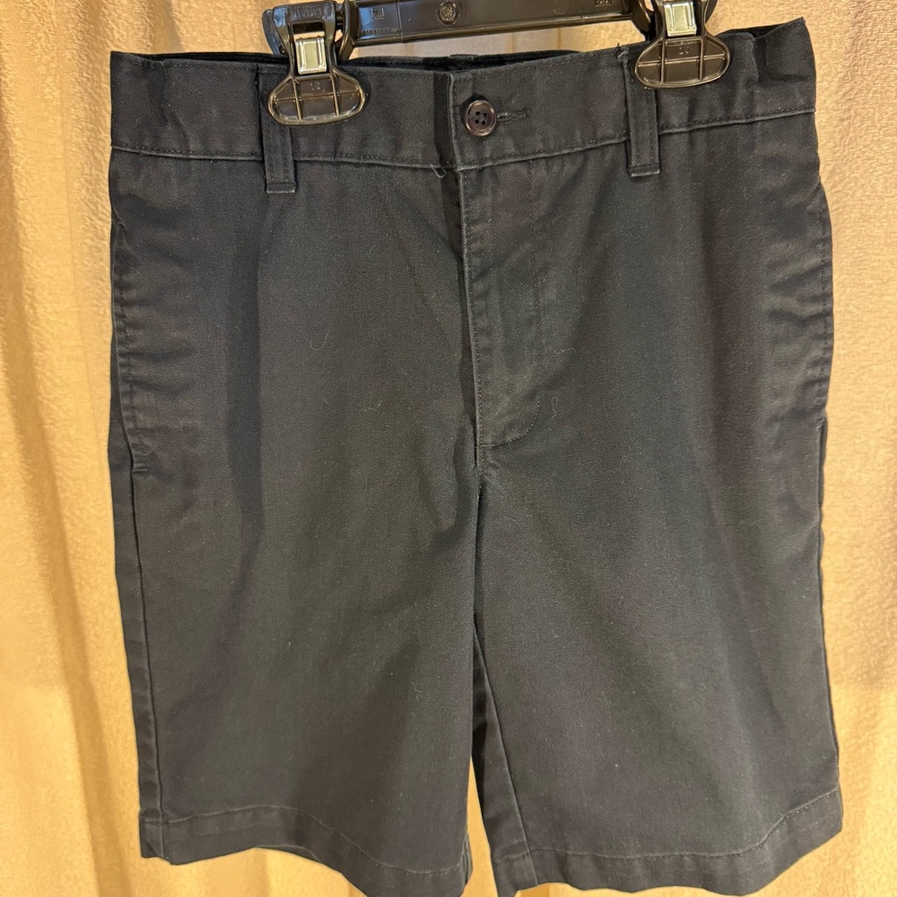 Lands' End Boy's Dark Blue Flat Front Shorts